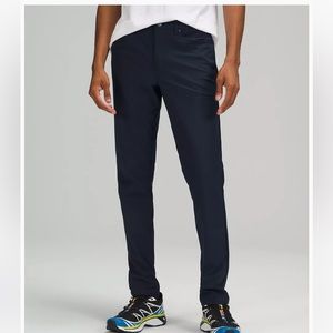 Lululemon ABC Slim-Fit Pant Warpstreme, 34” Waist 32 Length, Navy Color